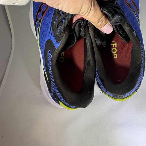 Saucony Men's  Axon 2 Running Shoes 4mm Offset Blue Raz Acid Size 9.5 - Picture 10 of 10